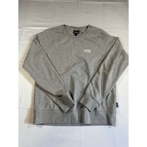 Patagonia Gray Organic Cotton Sweatshirt‎ Women's M Crewneck Logo Pullover